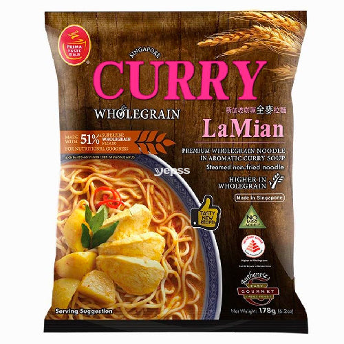 Prima Taste Singapore Wholegrain Curry La Mian 178g - YEPSS - 叶哺便利中超 - 英国最大亚洲华人网上超市