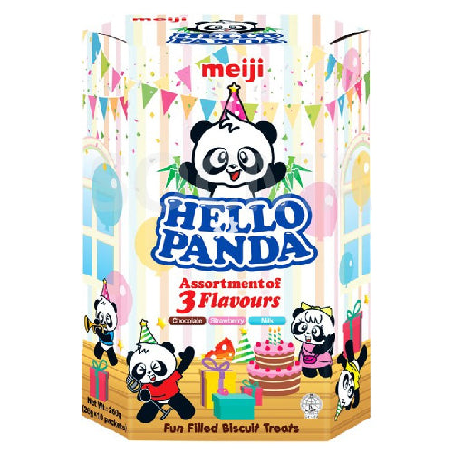 Meiji Hello Panda Biscuits with Assorted Filling 3 Flavours (Chocolate & Strawberry & Milk) 260g - YEPSS - 叶哺便利中超 - 英国最大亚洲华人网上超市