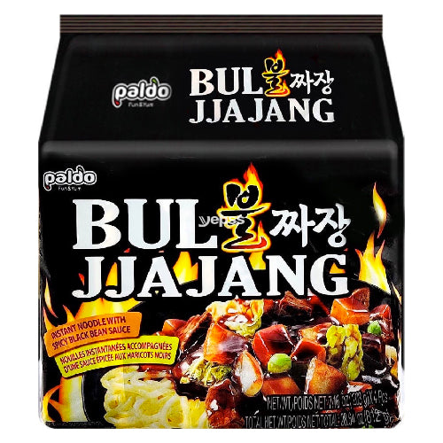 Paldo Bul Jjajang Spicy Black Bean Sauce Noodle Multi Packs 4x203g - YEPSS - 叶哺便利中超 - 英国最大亚洲华人网上超市